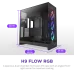 Корпус без блока питания/ Case NZXT H9 Flow RGB (2025), Midi-Tower, TG, 3x140mm RGB + 1x120mm, 2xUSB-A 3.2 + 1xUSB-C 3.2, E-ATX, ATX, mATX, mITX Black