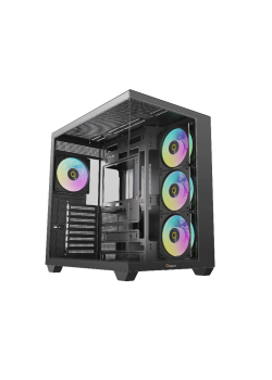 Корпус ПК без блока питания/ Case Ocypus Gamma C74 BK ARGB, Midi-Tower, TG, 4x120mm ARGB, 2xUSB-A 3.0 + 1xUSB-C 3.1, ATX, mATX, mITX Black