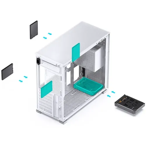 Корпус без блока питания/ Case JONSBO D41 MESH, Midi-Tower, TG, no fan, 1xUSB-A 3.2 + 1xUSB-C 3.2, ATX, mATX White Корпус без блока питания/ Case JONSBO D41 MESH, Midi-Tower, TG, no fan, 1xUSB-A 3.2 + 1xUSB-C 3.2, ATX, mATX White
