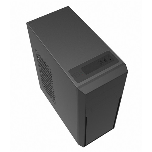 Корпус c блоком питания 500 Ватт/ Case Foxline FL-302-FZ500R ATX case, black, w/PSU 500W 12cm, w/2xUSB2.0, w/pwr cord, w/o FAN