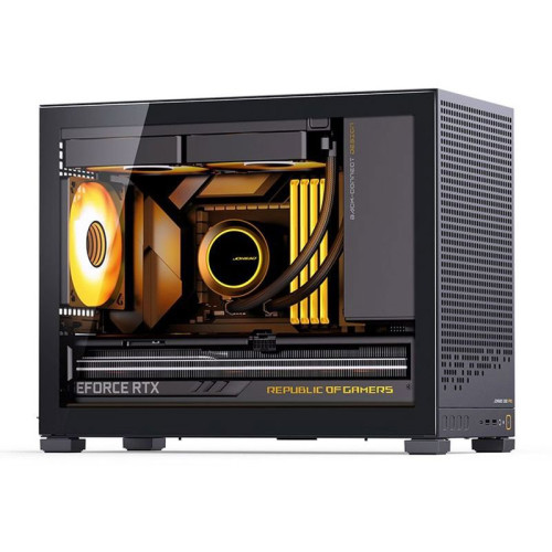 Корпус без блока питания/ Jonsbo D32 PRO BLACK, Mini-Tower , no fans, mATX, mITX,  2xUSB3.2 Gen1 Type-A, 1xUSB3.2 Gen 2 Type-C, 1xAUDIO, 1xMIC