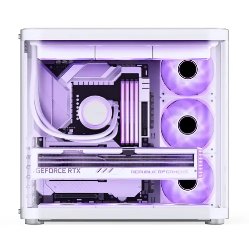 Корпус без блока питания/ Case JONSBO TK-2, Midi-Tower, TG, no fans, 1xUSB-A 3.2 + 1xUSB-C 3.2, ATX, mATX, mITX White