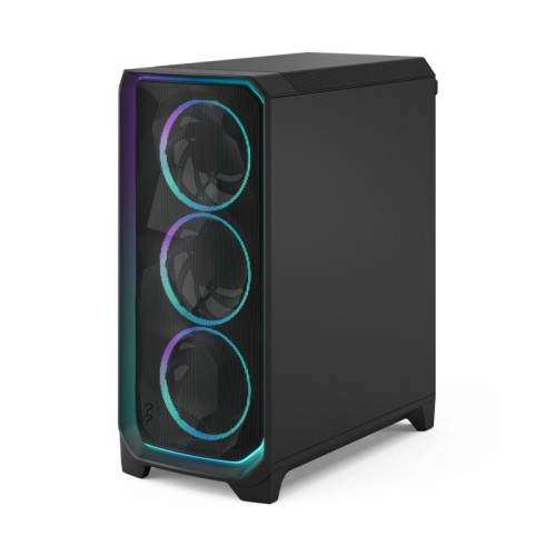 Корпус ПК без блока питания/ Case Fractal Design Meshify 3 Ambience Pro RGB TG Light Tint, Full-Tower, 3x140mm ARGB, 2xUSB-A 3.2 + 1xUSB 3.2 Type-C, E-ATX, ATX, mATX, mITX, Black