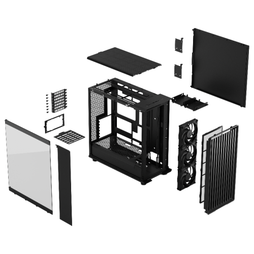 Корпус ПК без блока питания/ Case Fractal Design North XL Momentum Edition, Full-Tower, 3x140mm, 2xUSB-A 3.0 + 1xUSB 3.2 Type-C, E-ATX, ATX, mATX, mITX Black