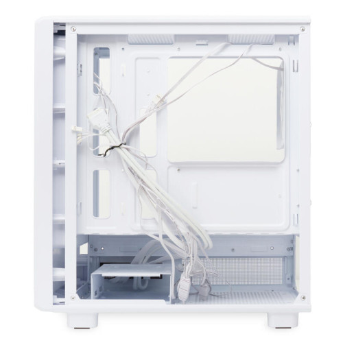 Корпус без блока питания/ HSPD M310, Mesh Mini-tower, White, TG, 0.4 SPCC, 3x120mm ARGB mATX, mITX 180/280/160mm 1x2.5