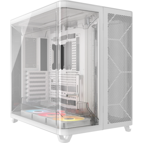 Корпус без блока питания/ Case Corsair AIR 5400 RS-R ARGB, Midi-Tower, TG, 3x120mm ARGB reverse fans, 2xUSB-A 3.2, 1xUSB 3.2 Type-C, E-ATX, ATX, mATX, mITX White