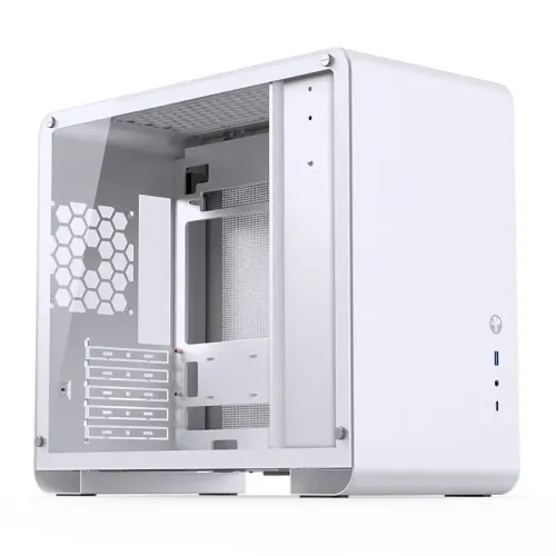 Корпус без блока питания/ Case JONSBO U4 Mini, Mini-Tower, TG, no fan, 1xUSB-A 3.0 + 1xUSB-C 3.2, mATX, mITX White