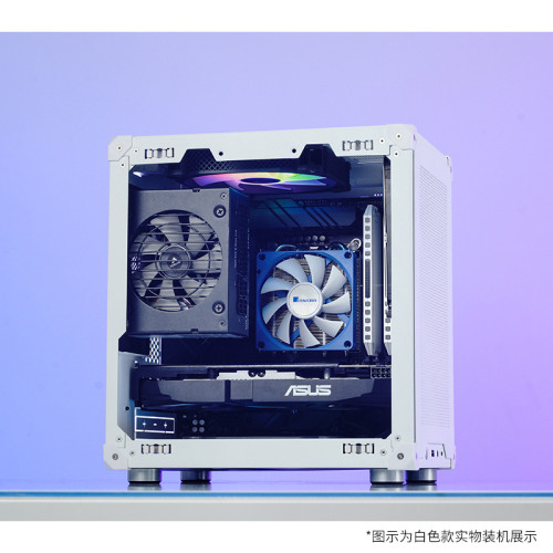 Корпус без блока питания/ Корпус JONSBO C6-ITX White ITX без БП, боковая панель из закаленного стекла, mini-ITX, белый