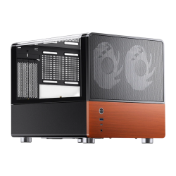 Корпус без блока питания/ Case JONSBO V12, Mini-Tower, TG, 2x120mm, 1xUSB-A 3.0 + 1xUSB-C 3.2, mATX, mITX Black