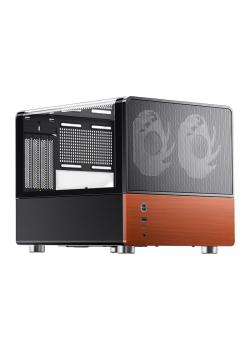 Корпус без блока питания/ Case JONSBO V12, Mini-Tower, TG, 2x120mm, 1xUSB-A 3.0 + 1xUSB-C 3.2, mATX, mITX Black