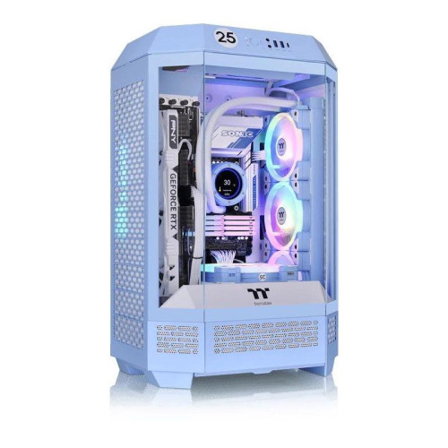Корпус Thermaltake The Tower 300 Hydrangea голубой mATX 8x120mm 6x140mm 2xUSB3.0 audio bott PSU [CA-1Y4-00SFWN-00]