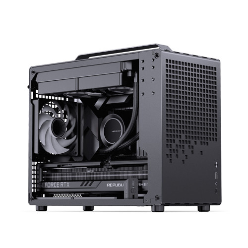 Корпус без блока питания/ Корпус JONSBO Jonsplus Z20 Black MATX без БП, боковая панель из закаленного стекла, mini-ITX, micro-ATX, черный