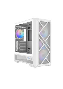 Корпус ПК без блока питания/ Case SAMA S41 White, Midi-Tower, TG, 4x120mm ARGB, 2xUSB 3.0 + 1xUSB 3.2 Type-C, ATX, mATX, mITX White