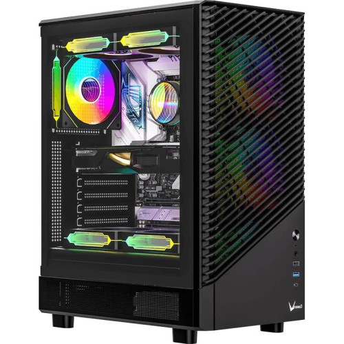 Корпус Formula Mana Geometry черный ATX 3x120mm 1xUSB3.0 1xUSB3.1 audio bott PSU [MANA GEO]