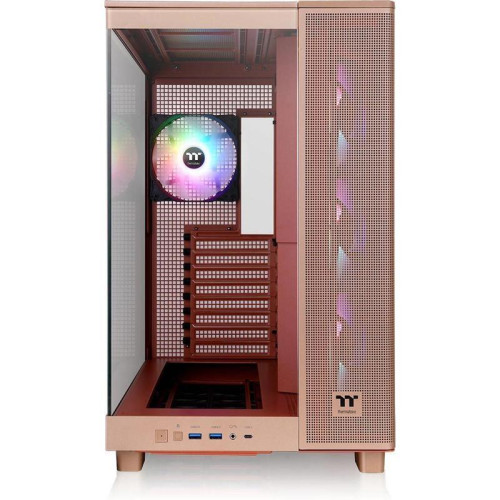Корпус Thermaltake View 380 XL TG ARGB Gravel Sand коричневый без БП E-ATX 2x120mm 2xUSB3.0 audio bott PSU