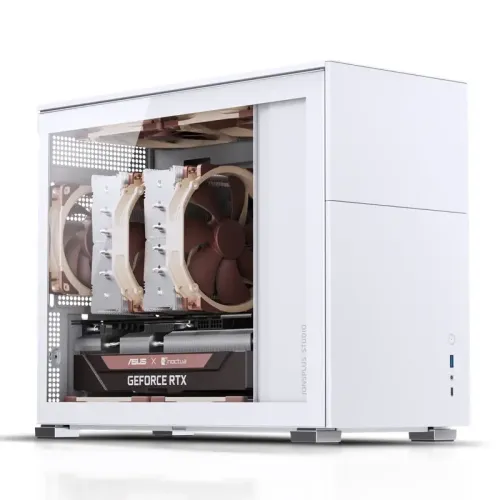 Корпус компьютерный Mini-Tower/ Case JONSBO D31 STD, Mini-Tower, TG, no fan, 1xUSB-A 3.2 + 1xUSB-C 3.2, mATX, mDTX, mITX White