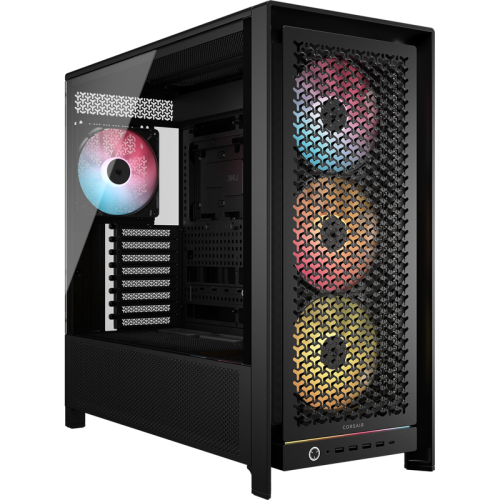 Корпус без блока питания/ Case Corsair Frame 5000D RS ARGB High-Airflow, Midi-Tower, TG, 4x140mm ARGB, 4xUSB-A 3.2, 1xUSB 3.2 Type-C, E-ATX, ATX, mATX, mITX Black