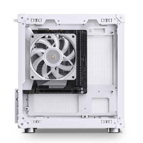 Корпус без блока питания/ Корпус JONSBO C6-ITX White ITX без БП, боковая панель из закаленного стекла, mini-ITX, белый