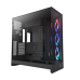 Корпус без блока питания/ Case NZXT H9 Flow RGB (2025), Midi-Tower, TG, 3x140mm RGB + 1x120mm, 2xUSB-A 3.2 + 1xUSB-C 3.2, E-ATX, ATX, mATX, mITX Black