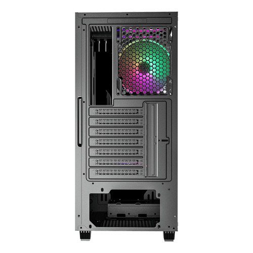 Компьютерный корпус, без блока питания ATX/ Gamemax Revolt ATX case, black, w/o PSU, w/1xUSB3.0+1xUSB2.0, w/3x12cm ARGB GMX-FN12-Rainbow-T front fans, w/1x12cm ARGB GMX-FN12-Rainbow-T rear fan