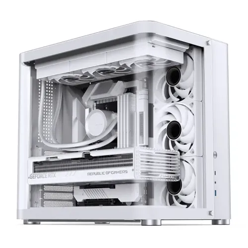 Корпус без блока питания/ Case JONSBO TK-2, Midi-Tower, TG, no fans, 1xUSB-A 3.2 + 1xUSB-C 3.2, ATX, mATX, mITX White