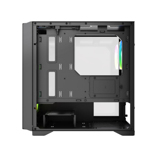 Корпус без блока питания/ Case HSPD M336, Mesh Mini-tower, Black, TG, 0.45 SPCC, 3x120mm ARGB (M11-120) mATX, mITX 160/340/180mm 2x2.5