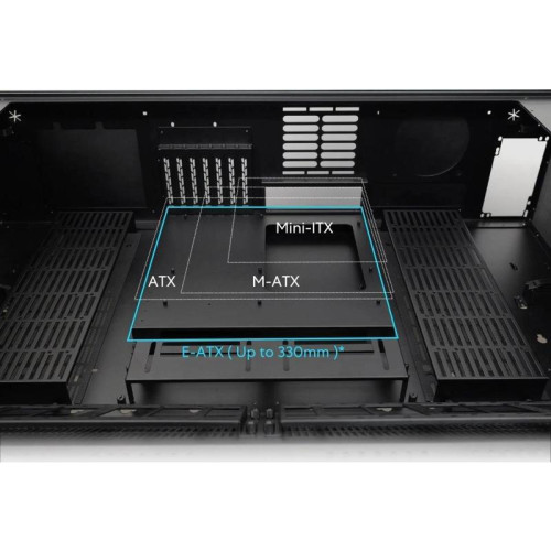 Корпус Lian-Li DK07X черный E-ATX 10x120mm 3x140mm 2xUSB3.0 audio bott PSU [G99.DK07X.10RU]