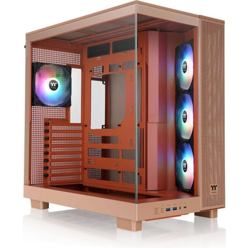 Корпус Thermaltake View 380 XL TG ARGB Gravel Sand коричневый без БП E-ATX 2x120mm 2xUSB3.0 audio bott PSU