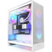Корпус ПК без блока питания/ Case NZXT H7 Flow RGB, Midi-Tower, TG, 3x120mm RGB, 2xUSB-A 3.2 + 1xUSB-C 3.2, E-ATX, ATX, mATX, mITX White