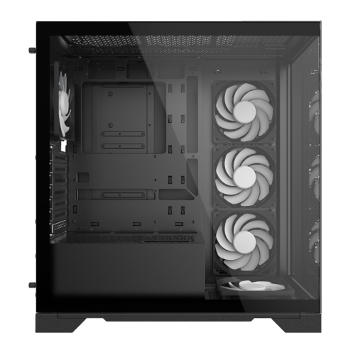 Корпус XPG INVADER X BLACK (INVADERXMT-BKCWW) Mid-Tower Gaming ATX PC Case with Panoramic View, Tempered Glass Panels, and RGB Lighting Black