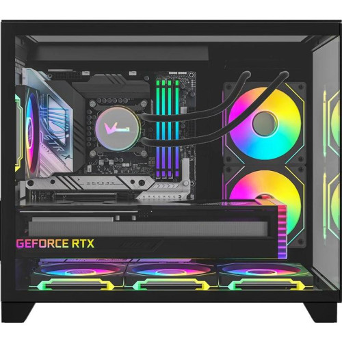 Корпус Formula Crystal Z9ML Floe черный без БП mATX 1xUSB3.0 1xUSB3.1 audio bott PSU