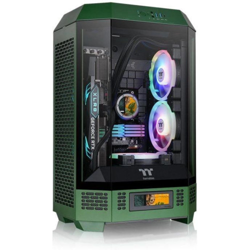 Корпус Thermaltake The Tower 300 Racing Green зеленый mATX 8x120mm 6x140mm 2xUSB3.0 audio bott PSU [CA-1Y4-00SCWN-00]