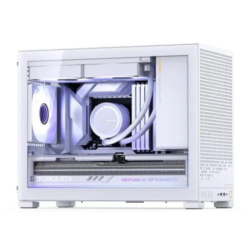 Корпус без блока питания/ Case JONSBO D32 PRO, Mini-Tower, TG, no fan, 2xUSB-A 3.2 + 1xUSB-C 3.2, mATX, mDTX, mITX White