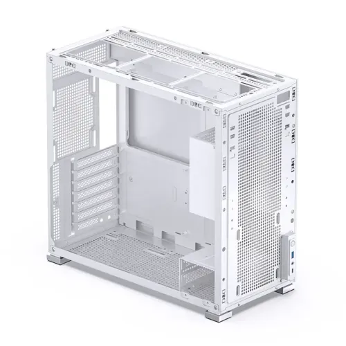 Корпус без блока питания/ Case JONSBO D41 MESH, Midi-Tower, TG, no fan, 1xUSB-A 3.2 + 1xUSB-C 3.2, ATX, mATX White