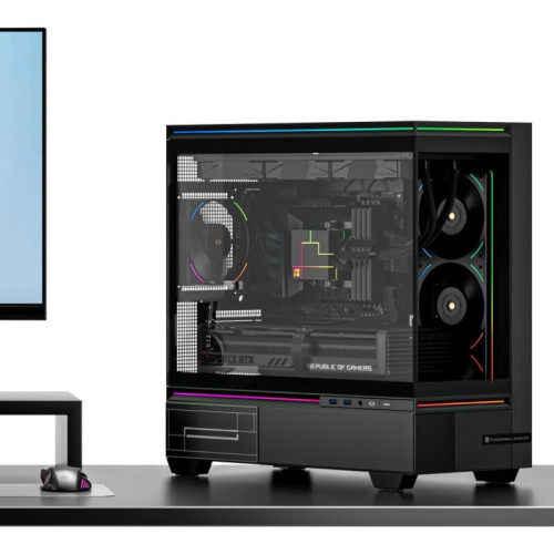 Корпус без блока питания/ Case Thermalright M10, Mini-Tower, TG, ARGB, no fans, 2xUSB-A 3.0, 1xUSB Type-C, mATX, mITX Black Корпус без блока питания/ Case Thermalright M10, Mini-Tower, TG, ARGB, no fans, 2xUSB-A 3.0, 1xUSB Type-C, mATX, mITX Black