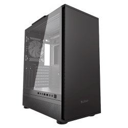 Корпус без блока питания/ PCCooler IE200 BK, Tempered Glass Full Tower, Black, TG, SPCC, 1x120mm ARGB E-ATX, ATX, mATX, mITX 180/380/220mm 4x2.5