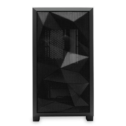 Корпус без блока питания/ Case HSPD M340, Mesh Mid Tower, Black, TG, 0.5 SPCC, no fans, mATX, mITX, 165/350/200mm, 2x2.5