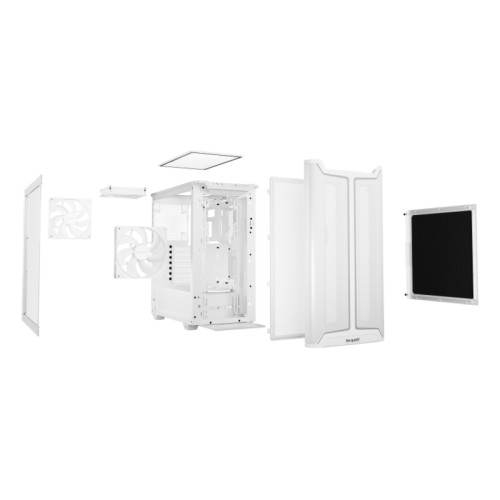 Корпус ПК без блока питания/ Case be quiet! PURE BASE 501 DX, Midi-Tower, TG, 3x140mm, 2xUSB-A 3.2, 1xUSB 3.2 Type-C, ATX, mATX, mITX White