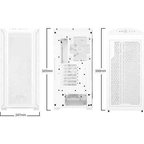 Корпус ПК без блока питания/ Case be quiet! SHADOW BASE 800 FX, Full-Tower, TG, 4x140mm ARGB, 2xUSB-A 3.2, 1xUSB 3.2 Type-C, E-ATX, ATX, mATX, mITX White