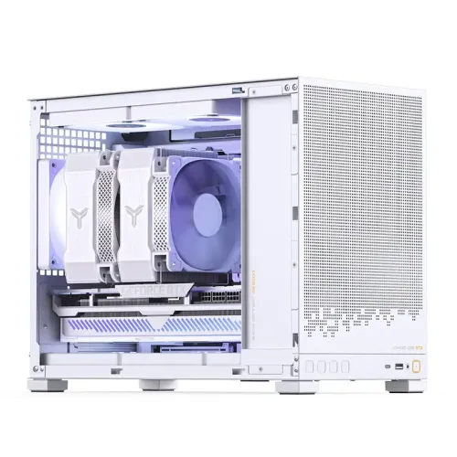 Корпус без блока питания/ Case JONSBO D32 STD, Mini-Tower, TG, no fan, 1xUSB-A 3.0 + 1xUSB-C 3.1, mATX, mITX White