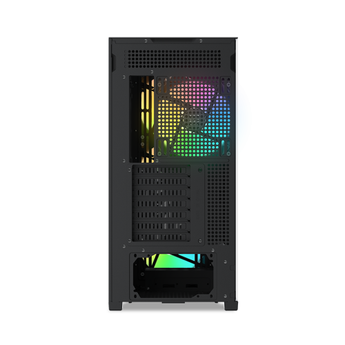 Корпус ПК без блока питания/ Case SAMA Z60 Black, Midi-Tower, TG, 4x140mm ARGB, 2xUSB 3.0 + 1xUSB 3.1 Type-C, E-ATX, ATX, mATX, mITX Black
