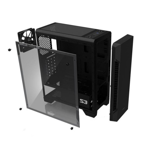 Корпус Zalman S3 черный ATX 7x120mm 2xUSB2.0 1xUSB3.0 audio bott PSU [S3 BLACK]
