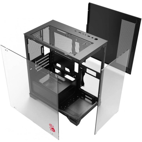 Корпус Bloody BD-CC103 черный mATX 7x120mm 1xUSB2.0 1xUSB3.0 audio bott PSU [BD-CC103-BK]