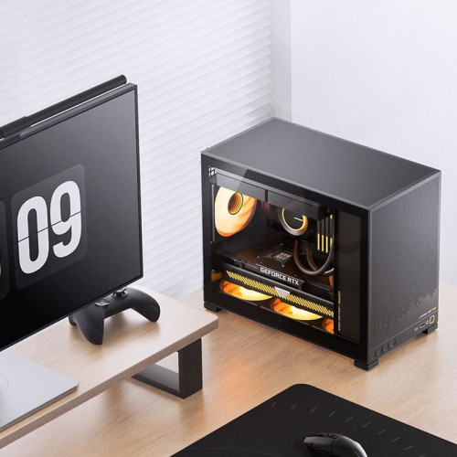 Корпус без блока питания/ Jonsbo D32 STD BLACK, Mini-Tower, no fans, mATX, mITX, 1xUSB3.2 Gen1 Type-A, 1xUSB3.2 Gen 2 Type-C, 1xAUDIO, 1xMIC