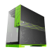 Корпус ПК без блока питания/ Case Geometric Future Model 5 NV Style, Midi-Tower, TG, no fans, 2xUSB-A 3.0, 1xUSB 3.2 Type-C, E-ATX, ATX, mATX, mITX Black/Green
