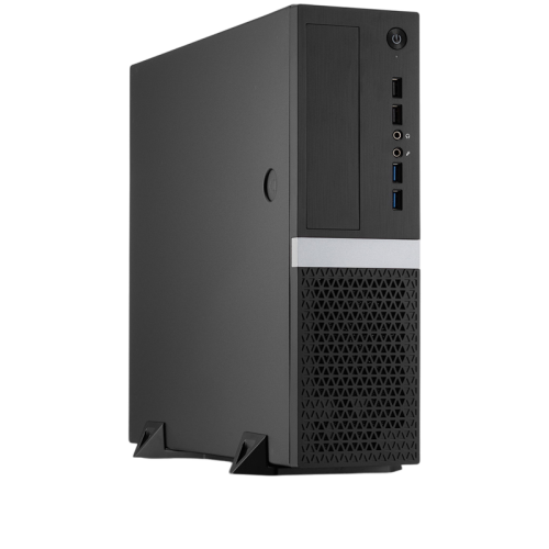 Корпус без блока питания/ Case Foxline mATX Desktop FL-211 mATX case, black, w/o PSU, w/2xUSB2.0+2xUSB3.0, NO pwr cord, w/ 8cm FAN