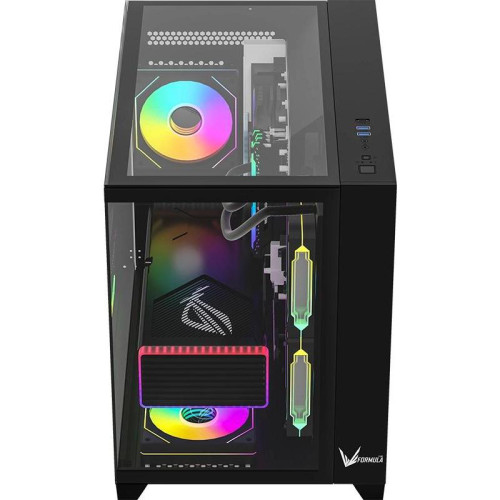 Корпус Formula Crystal Z9ML Floe черный без БП mATX 1xUSB3.0 1xUSB3.1 audio bott PSU