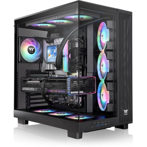 Корпус Thermaltake View 380 XL TG ARGB черный без БП E-ATX 2x120mm 2xUSB3.0 audio bott PSU Корпус Thermaltake View 380 XL TG ARGB черный без БП E-ATX 2x120mm 2xUSB3.0 audio bott PSU