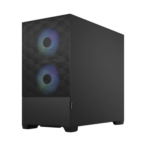 Корпус ПК без блока питания/ Case Fractal Design Pop Mini Air RGB TG Clear Tint, Mini-Tower, 3x120mm RGB, 2xUSB-A 3.2 mATX, mITX Black