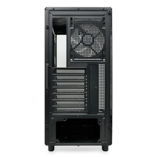 Корпус без блока питания/ HSPD F510, Panoramic Mid Tower, Black, TG, 0.5 SPCC, 3x120mm ARGB ATX, mATX, mITX 180/280/160mm 1x2.5